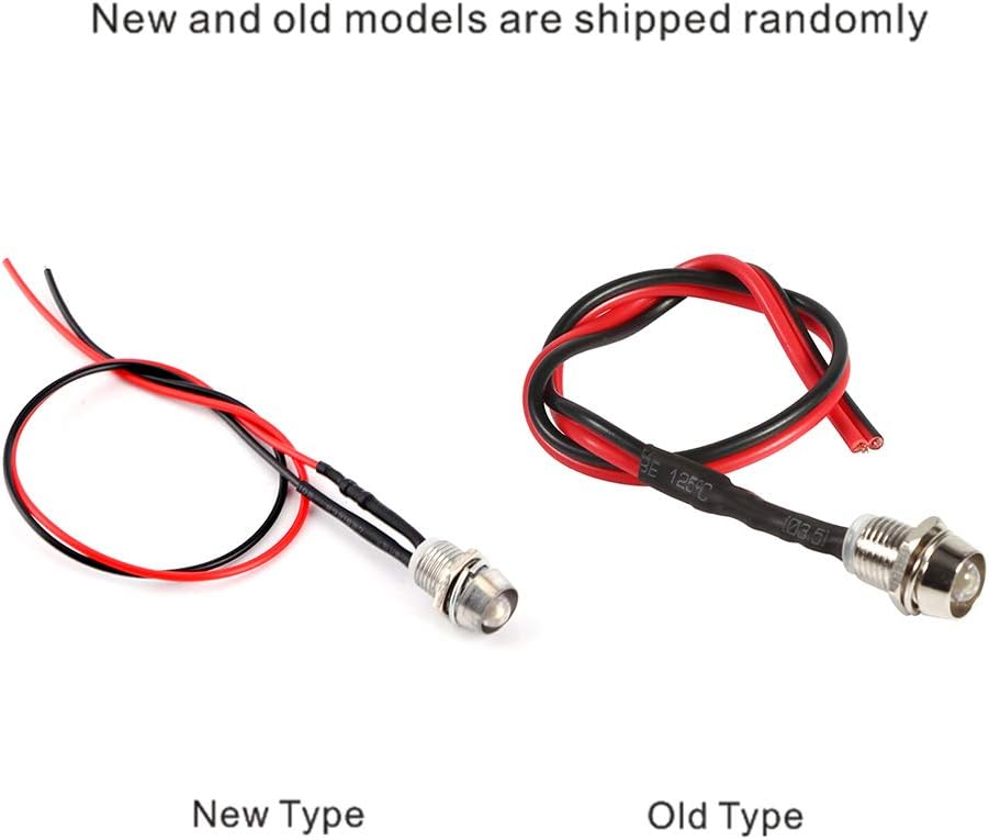 Comparison of new and old models of Pilipane 12V 8mm LED indicator lights