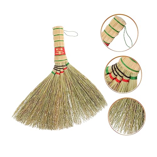 Baluue Stubenbesen Hausbesen Terassenbesen Cleansing Brush Strohbesen Kurzgriffbesen Schneebesen Mit Kleiner Hand Dekorativer Besen Asiatischer Besen Retro-Besen Haushaltsbesen Autobürste Sorghumgras – Bild 7