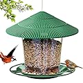 Hanizi Bird Feeder Outdoor Hanging for Wild Bird Seed, Green