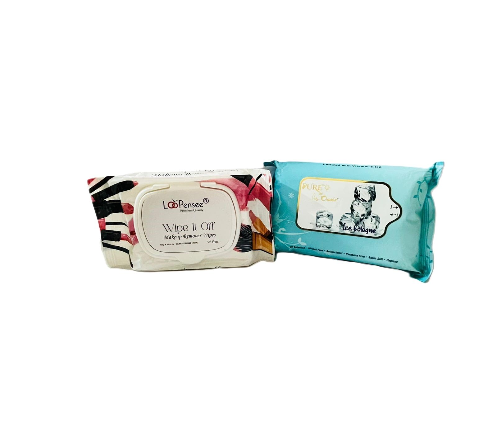 Face Wipes | Lofrensee Wipe It Off Makeup Remover Wipes 25 Wipes & Ice Cool Face Wipes 25 Pieces | Set Of 2 |-image-23