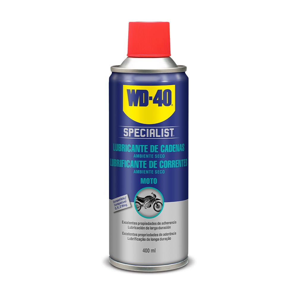 WD-​40 34785 Specialist Motorbike, Lubricante de Cadenas Ambiente Seco- Spray, 400 ml