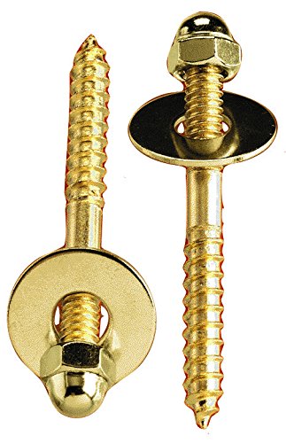 Plumb Pak PP835-151 Toilet Screw Set, 1/4-20 X 2-1/2 in, Solid, 1