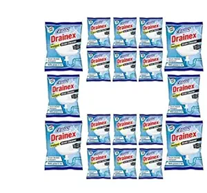 CASTER Drainex Drain Cleaner Powder Removes Blockages in Pipes, Sinks And Septic Tanks (50 Gram) - Pack Of 18
