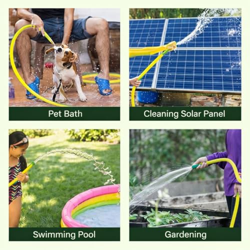 Image of Sylix 25MM Heavy Duty 3 Layered Braided 30 Metre Long Water Hose Pipe | PVC Braided Pipe | Green Garden Outdoors Pipes with Hose Connector (YELLOW,)