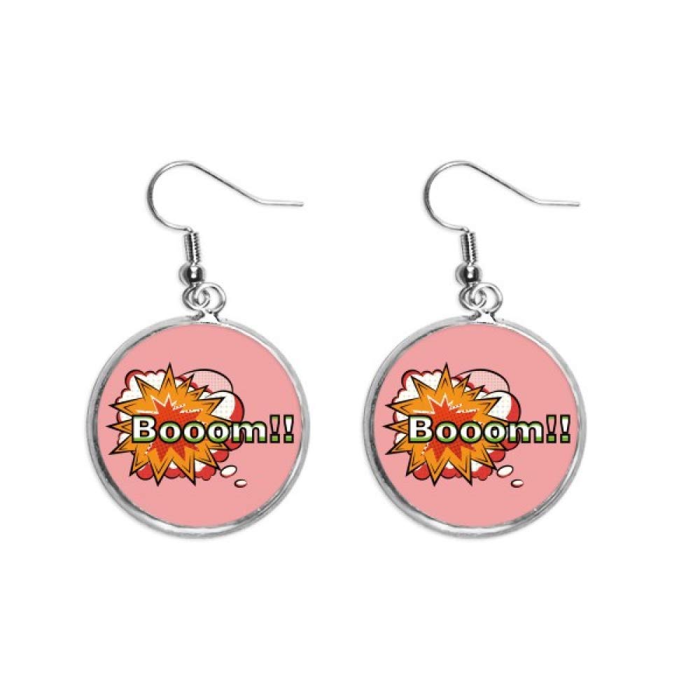Generic offbbBoom Yes Diagram Ear Dangle Silver Drop Earring Jewelry Woman