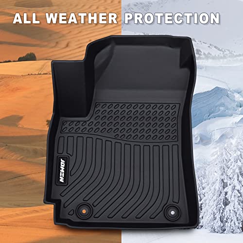 Jdmon Floor Mats Compatible With Kia Seltos 2020-2024, All Weather Car Mat 2 Row Front & Rear Custom Fit Floor Liner Black #TOP4