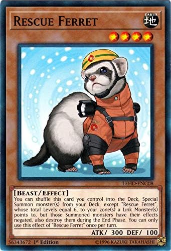 Yu-Gi-Oh! - Rescue Ferret - LEHD-ENC08 - Common - 1st Edition - Legendary Hero D