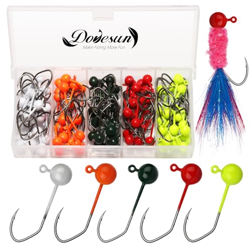Têtes Jig Hameçons Dovesun 100pcs assorties 0.2g-1.75g en V pour leurre souple
