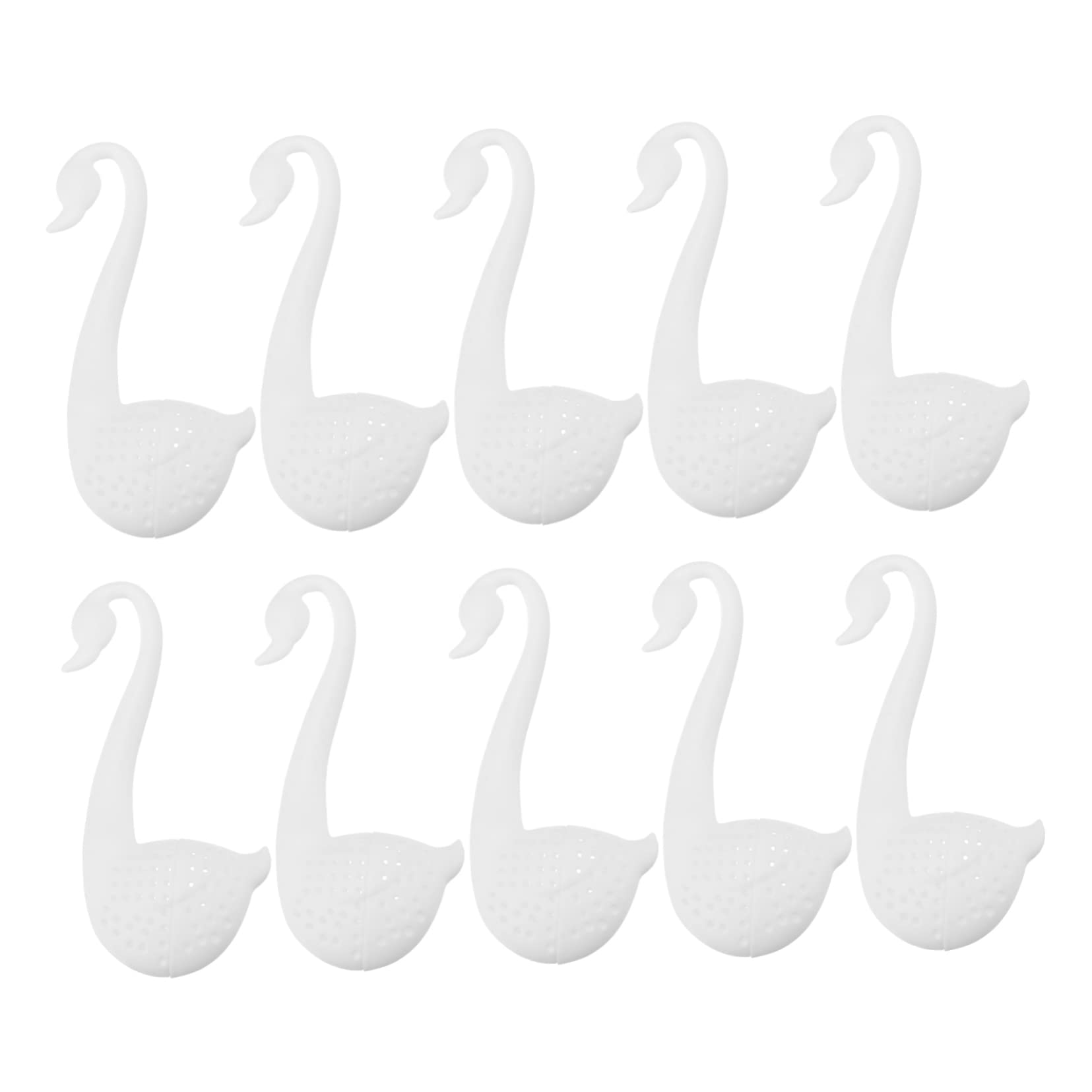 FELTECHELECTR 10Pcs Swan Tea Infuser Loose Leaf Tea Strainers Tea Straining Tool for Herbal and Flower Tea Mesh Tea Balls