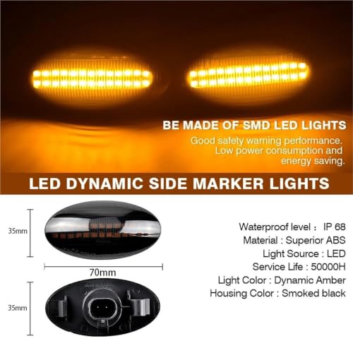 Clignotants auto LED pour remplacer les feux ternis Opel Agila - 5