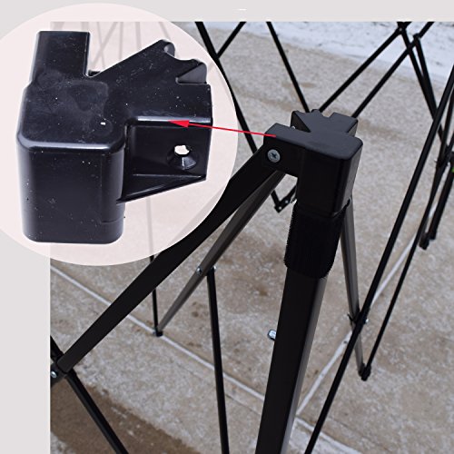 Ozark Trail 10\' X 10\' Canopy Gazebo Pole Cap Leg Connector Part Black - Thumbnail 6