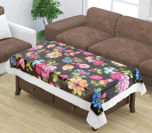 Image of Dakshya Industries PVC Waterproof Center Table Cover 40 x 60 Inch | Rectangle Coffee Table Cover | Spill Proof Oil Resistant Dustproof Heat Resistant Wipe Clean