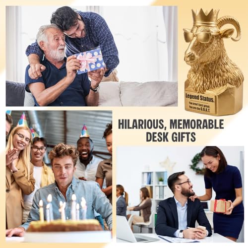 Estatua dorada G.O.A.T. leyenda para regalo de retiro 6.7" miniatura 7
