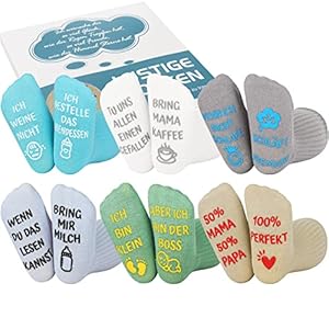 Belloxis Baby Socken 0-12 Monate Geschenk Junge Geschenk Mädchen Stoppersocken Kinder Baby Geschenke zur Geburt 1. Geburtstag Junge Neugeborenen Zubehör Neugeborene Rutschsocken Mädchen 1 Babysocken