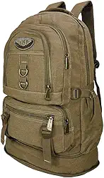 Mochila Lona De Camping Reforçada Viagem Motociclista 50l 3005 (Bege)