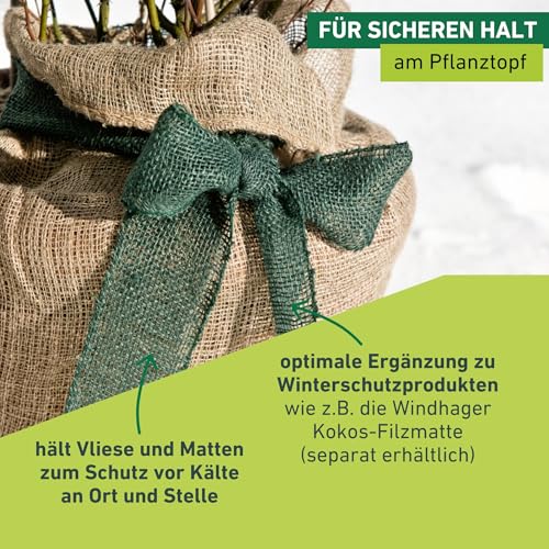 Windhager Jute-Wickelstreifen ÖKO, Jutegewebe, Juteband, Deko-Band, Bastelband aus Jute, grün, 10 cm x 25 m