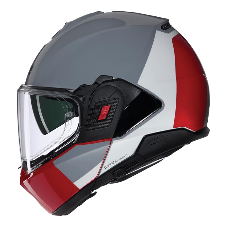 NOLAN HELMET N120-1 GRAFO 349 S, Grey/White/Red