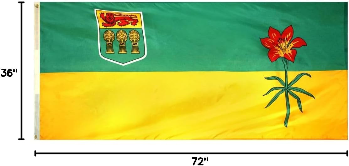 Annin Flagmakers Saskatchewan Flag USA-Made to Official United Nations Design Specifications, 3 x 6 Feet (Model 220125)