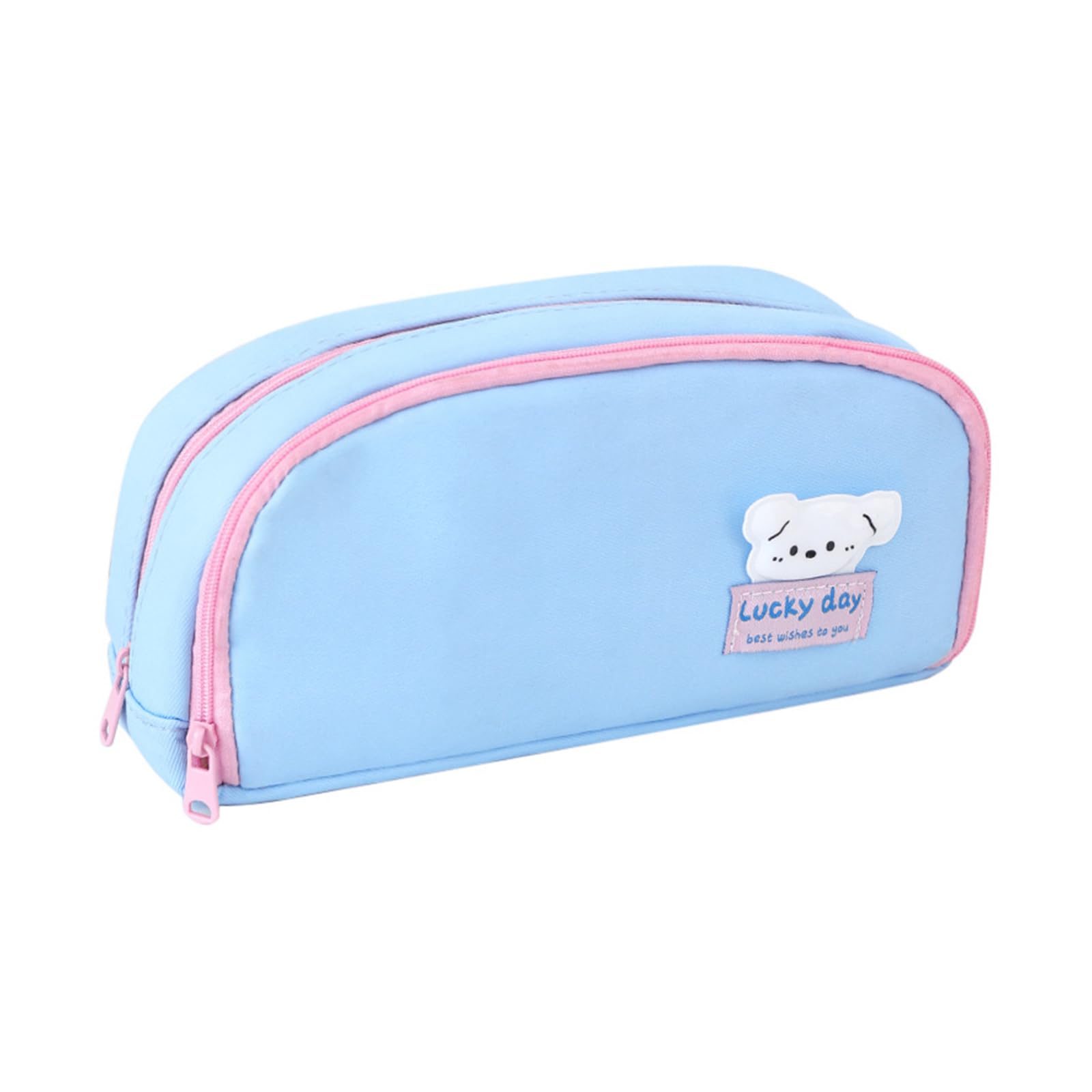 Alwodici Estuche Escolar Estuche de Lápices de Gran Capacidad,Estuche de Lápices con 2 Compartimentos,Estuche Escolar Grande para Niñas y Niños,Estuche Multifuncional para Escuelas,Oficinas (Azul)