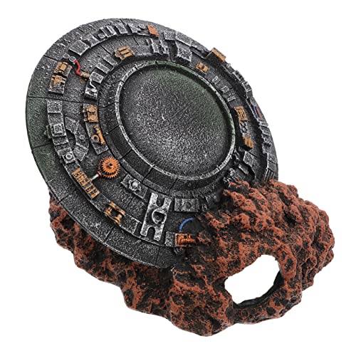 BAZEITFLOW 創意魚缸造景飾り 残骸レジン装飾品 宇宙航天飛船の隠れ家デコレ