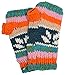Woolen Handknit Multicolored Fleece Lined Warm Handwarmers Mittens V