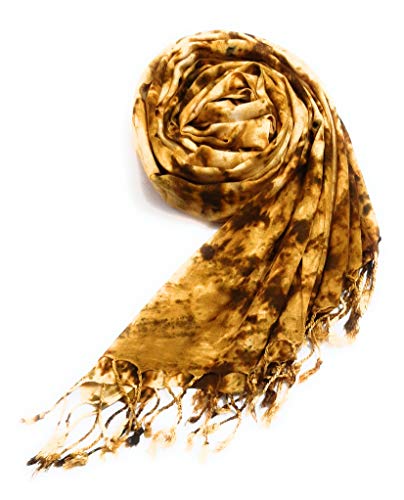 Image of Rayon Scarf for Men & Women | Lightweight Stole, Shawl & Wrap with Batik Design | All-Season Summer & Winter Wear | Soft & Breathable Fabric (28 x 72 inches)