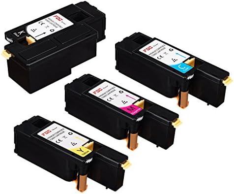 FDC Toner Compatible Phaser 6020, 6022 WorkCentre 6025, 6027, 6028 Printers Toner Cartridges 4-Pack Replacement for 106R02759 Black, 106R02756 Cyan, 106R02757 Magenta, 106R02758 Yellow
