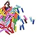 100 pinzas de ropa mini, de East-West Trading; de 10 colores diferentes,...