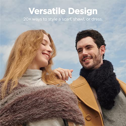 ONE Scarf: Faux Fur Infinity Scarfs or Shawl Wraps for Women Winter Warm, Soft & Fluffy Scarf in Gift Box4