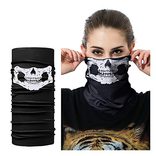Skull 3D Neck Gaiter Face Mask - Multifunctional Headwear Seamless Shield