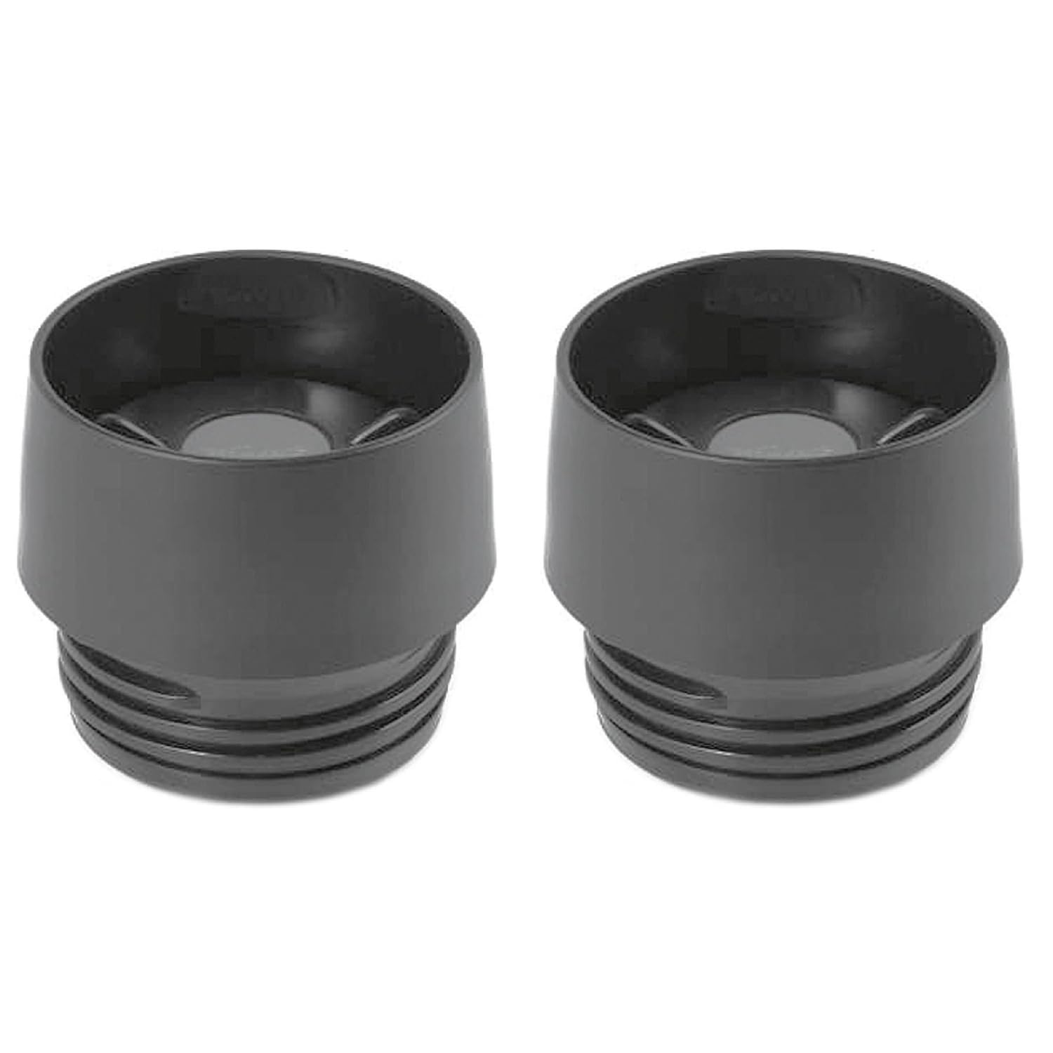 EMSA Stainless Steel Travel Mug Lid for 0.36L & 0.5L, 2 Pieces, Black