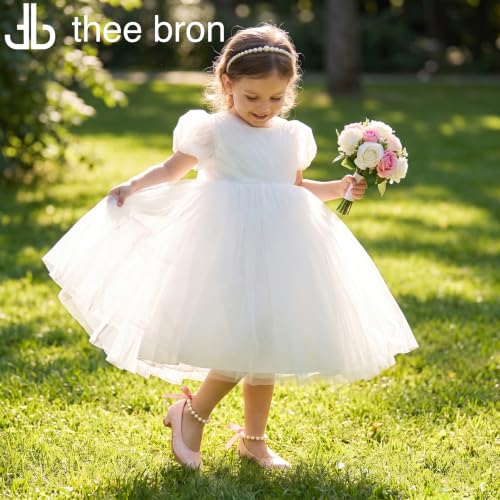 Image of THEE BRON Girls Low Heel Dress Shoes Mary Jane Party Wedding Flower Girl Pumps