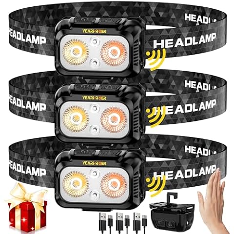YEARPROER 3pcs Motion Sensor Headlamp Cover