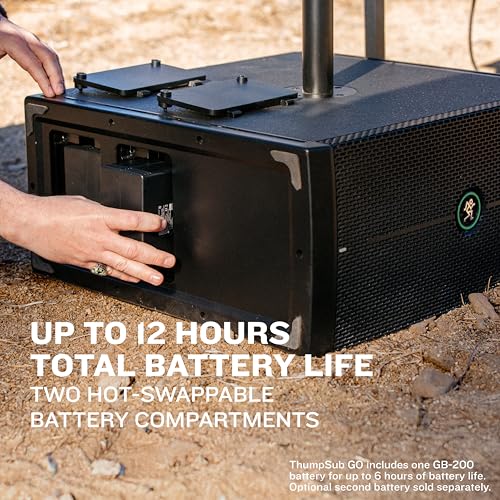 Image of Mackie ThumpSub GO 8 inch 400W Portable Battery-Powered Subwoofer, Black