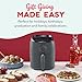 DASH Tasti-Crisp™ Electric Air Fryer Oven, 2.6 Qt., Grey – Compact Air Fryer for Healthier Food in Minutes, Ideal for Small Spaces - Auto Shut Off, Analog, 1000-Watt