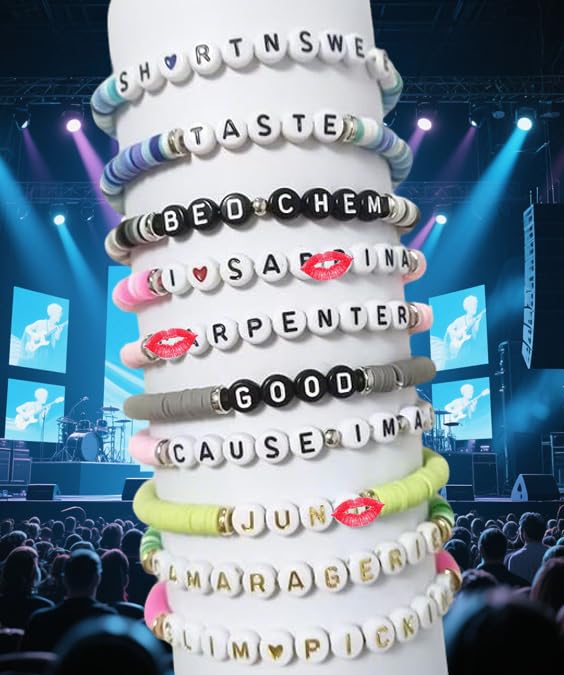 ProNature 10 Pcs Inspired Bracelets Inspired Bracelet Album Merch Jewelry Accessories for Women Fans Costume Outfit Dress Decor2