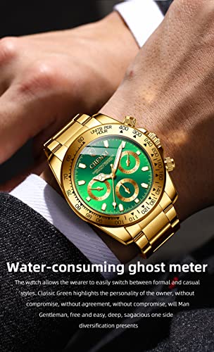 Fanmis Men's Geneva Watches Multi-Function Business Watches Luminous Waterproof Quartz Watches Stainless Steel Band #TOP3