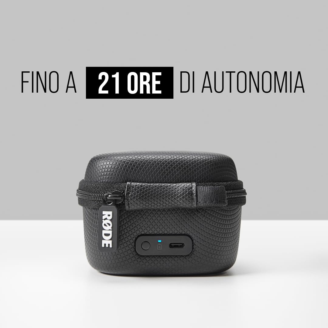 RØDE Charge Case per Wireless GO II Con Due Ricariche Complete, Struttura Robusta e Sistema di Chiusura con Cerniera