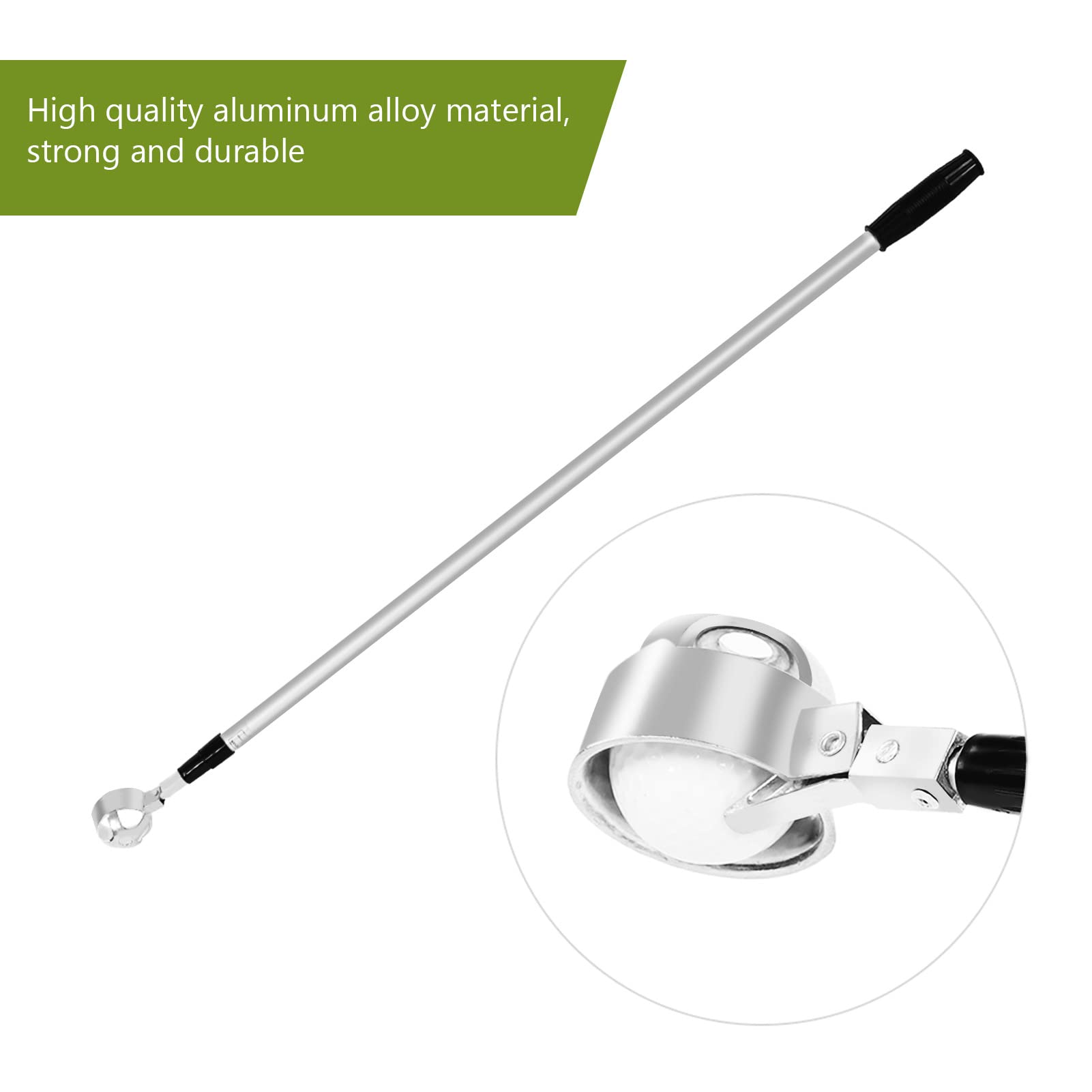 Golf Ball Retriever, Teleskop Golf Angel Pick Up Claw Balls Grabber Aluminiumlegierung Golf Locking Scoop Retriever Golfer Tackle Zubehör(3 Abschnitte)