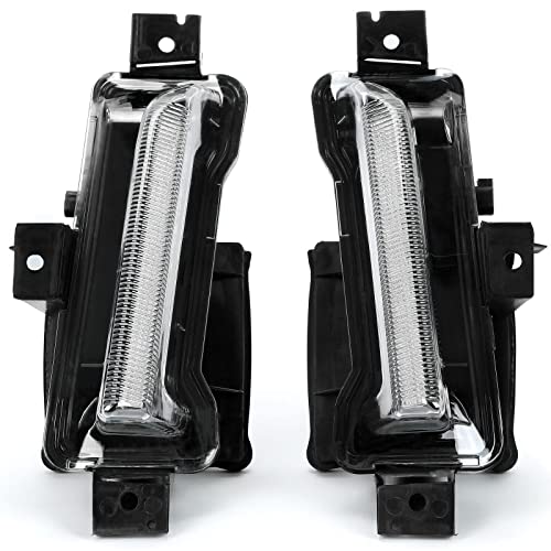 TIUBIDBA Pair DRL LED Fog Light Daytime Running Lamp LT LS ABS Plastic Front Left Right 2016-2022 GM2563109 84341736 84341735 GM2562109 BAP10626