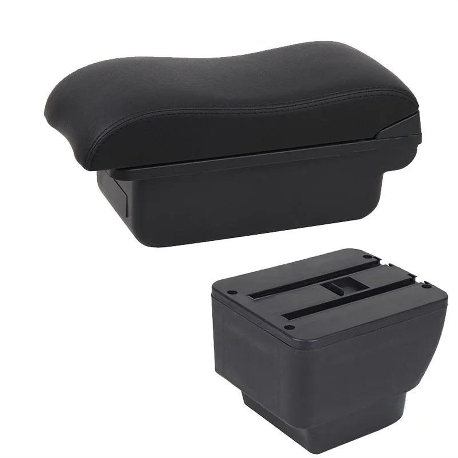 NMJLQW Storage Rack Car Armrest Box Retrofit Parts Storage Box Car Accessories Interior Parts Details For MAZDA 2 Demio(C2 Black line NO USB)