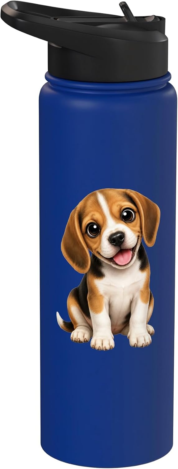 Cute Beagle Puppy Cartoon Dog Design Stainless Steel Insulated Water Bottle