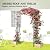 Outsunny Garden Arch, 7.5ft PE-Coated Steel Garden Arch Trellis for Climbing Plants, Arbour Archway with Extended Top for Wedding Ceremony Backyard Lawn Patio, Black