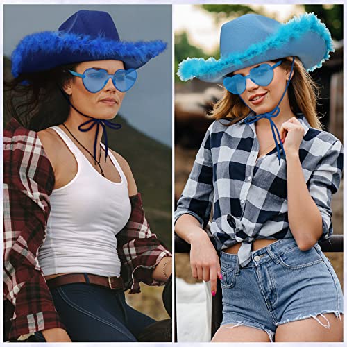 Set de 6 sombreros vaqueros con accesorios para mujer miniatura 6