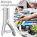 Heavy Duty Hole Punch Single One Hole Puncher Paper Hole Punch Long Reach Reduced Effort 2 Inch Deep Throat Hand Alloy Punch for ID PVC Cards 5 Inch Tall 25 Sheet Capacity(1 Pc,1/4 Inch Hole)