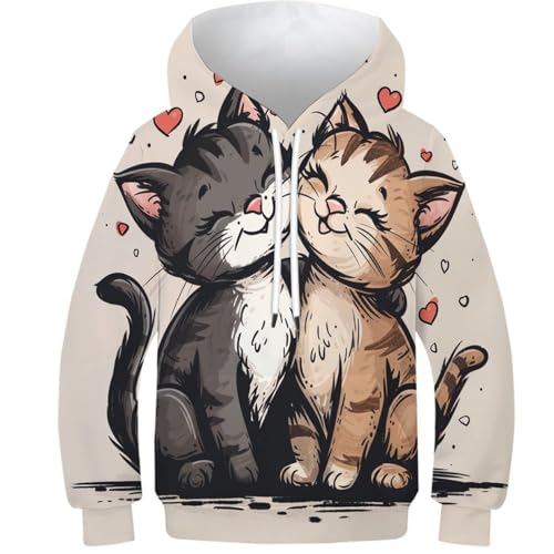 Manteau chat 3D garçon fini le froid grâce au sweat capuche 9-11Y