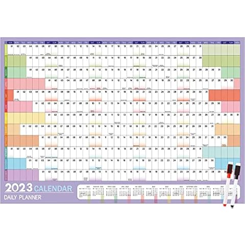 SULOLI Wall Calendar 2023,A1 2023 Wall Planner 2023 Wall Calendar Year Planner 2023 Yearly Wall Planner 2023 Academic Wall Planner(85X58CM) Cover