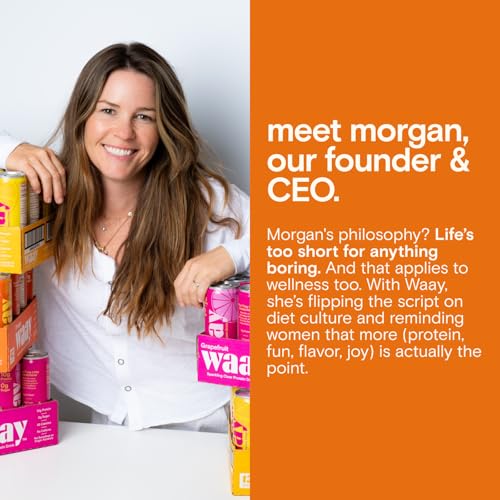 Image of WAAY Sparkling Protein Drink, Orange, 12 fl oz Can, 10g Protein, 0g Sugar, 45 Calories (12 Pack)