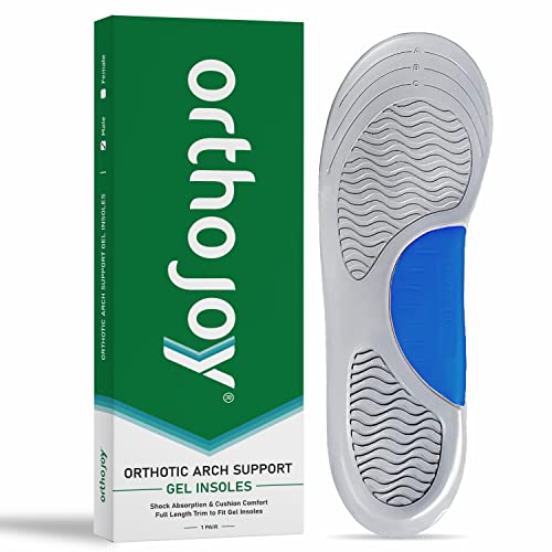 Ortho Joy Arch Support Gel Insoles for Walking, Sports All Day Comfort