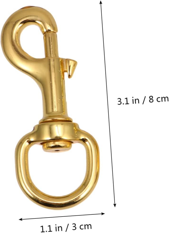FRCOLOR 6pcs Rotating Pet Collar Hooks Alloy Harness Accessories for Dogs Cats Easy to Use Leash Attachments